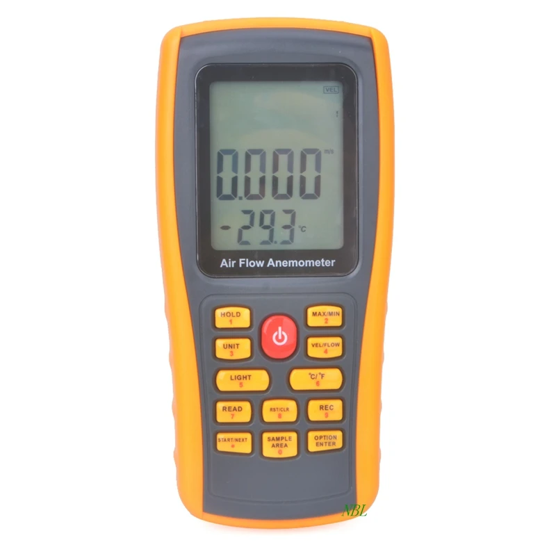 Digital LCD Anemometer Tachometer With USB Wind Speed Measurement GM8902 Air Flow Tester Air Temperature Meter