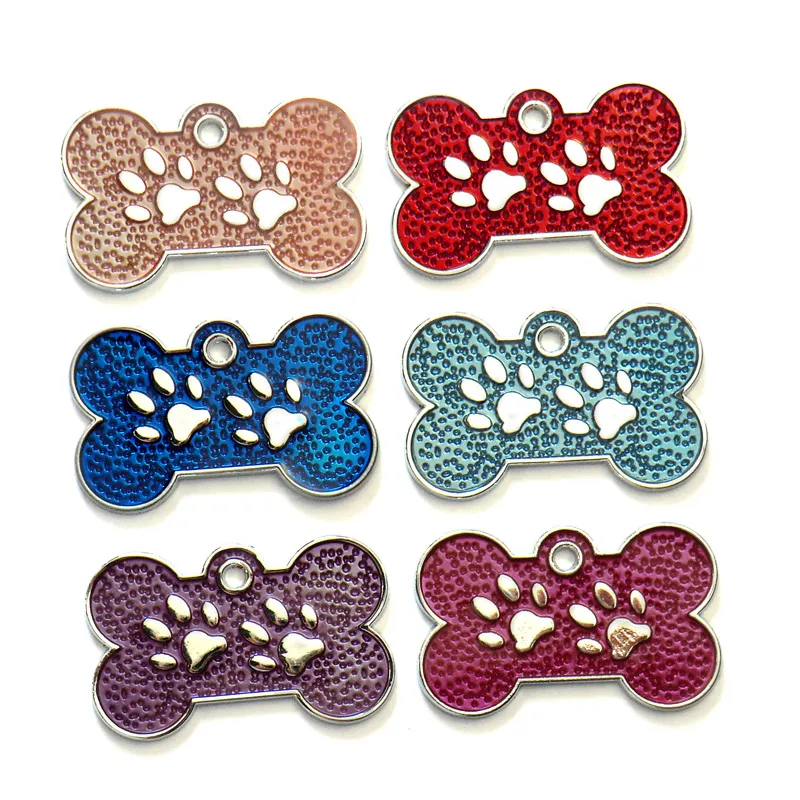 New Bone Identity Card 20pcs Personalized Dog Plate Supplies Customized Laser Cat Puppy Name Phone Lable Dog Accessories