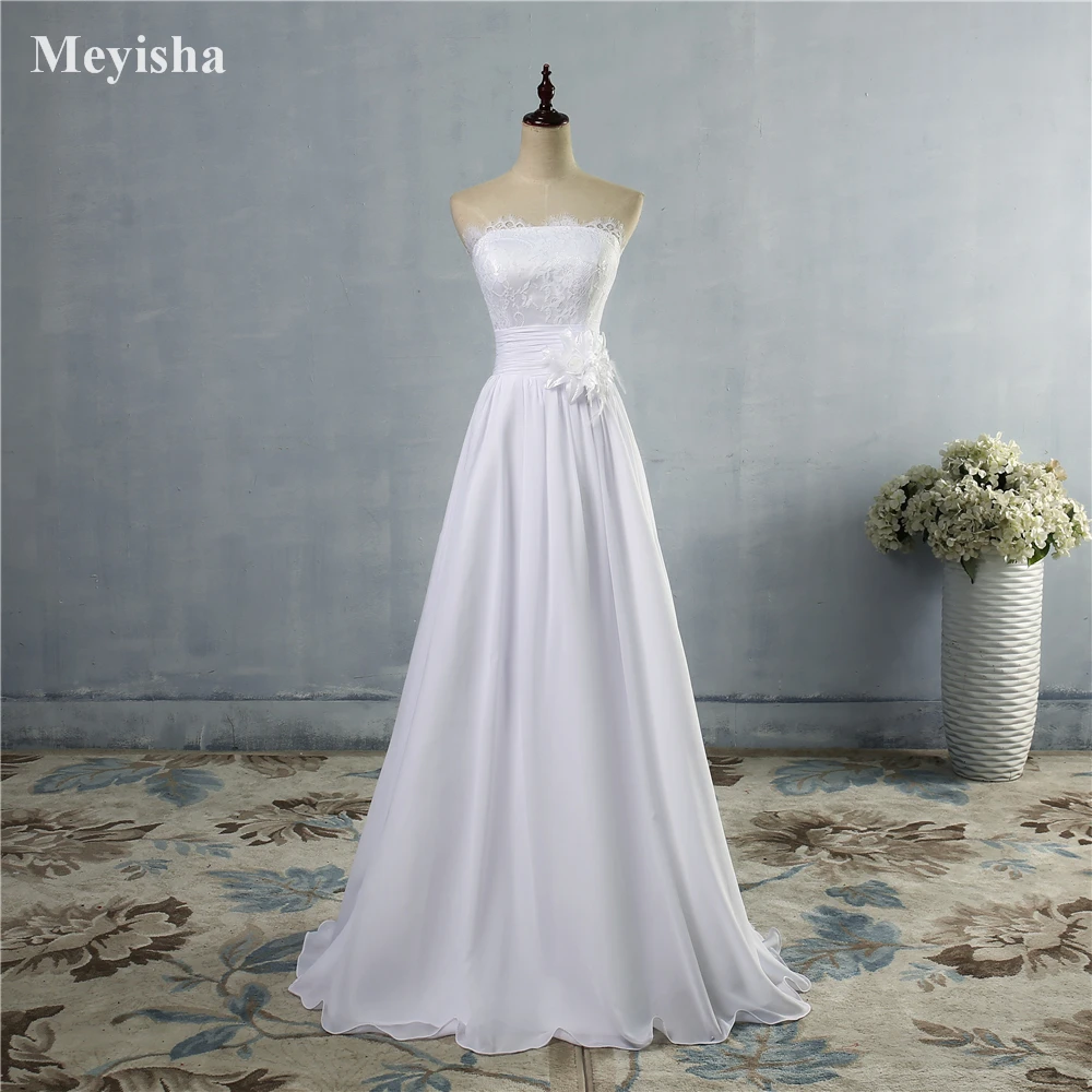 ZJ9016 Custom Made White Ivory Chiffon Sweetheart Bride Dresses Big Skirt Beach Wedding Maxi Formal Plus Size 2-26W