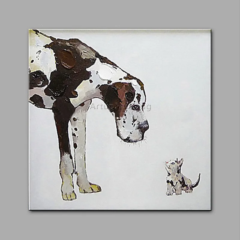 

Dogs painting Canvas acrylic painting wall art pictures for living room home decor pop art animal Painting cuadros decoracion009