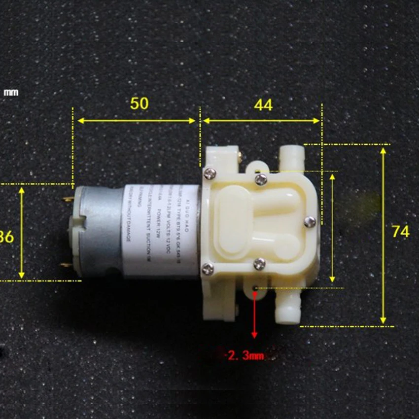 New Mini DC 12V 545 Motor diaphragm pump Water Oil Liquids Water pump 1.0-1.2 L/Min