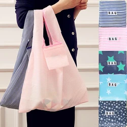 Women Shopping Bags Hot Creative Environmental Storage Bag Fashion Printing Foldable Green Tote Folding Pouch Handbags Storage