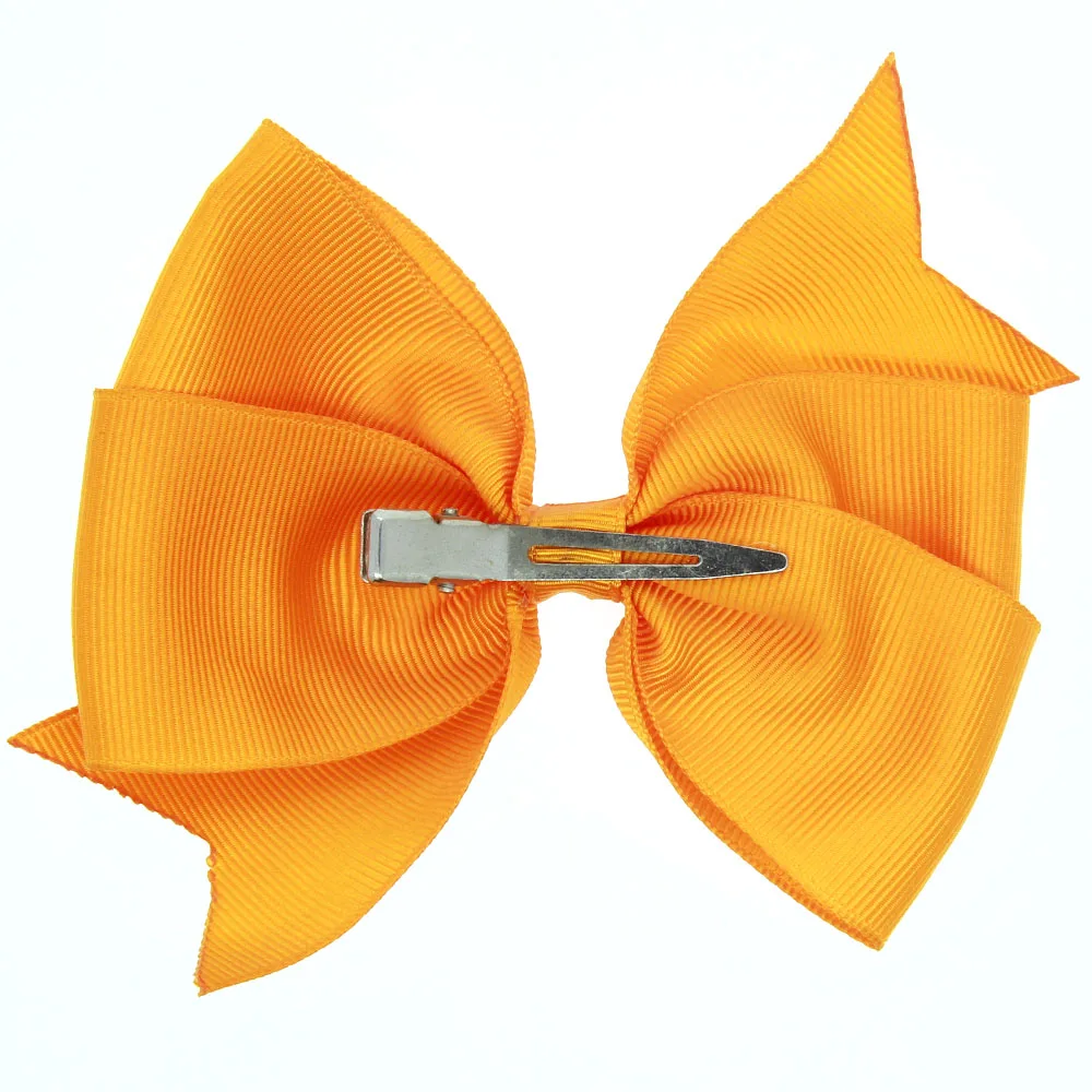 5inch 12cm solid grosgrain ribbon swallow tail bow boutique candy color ribbon hair bow with