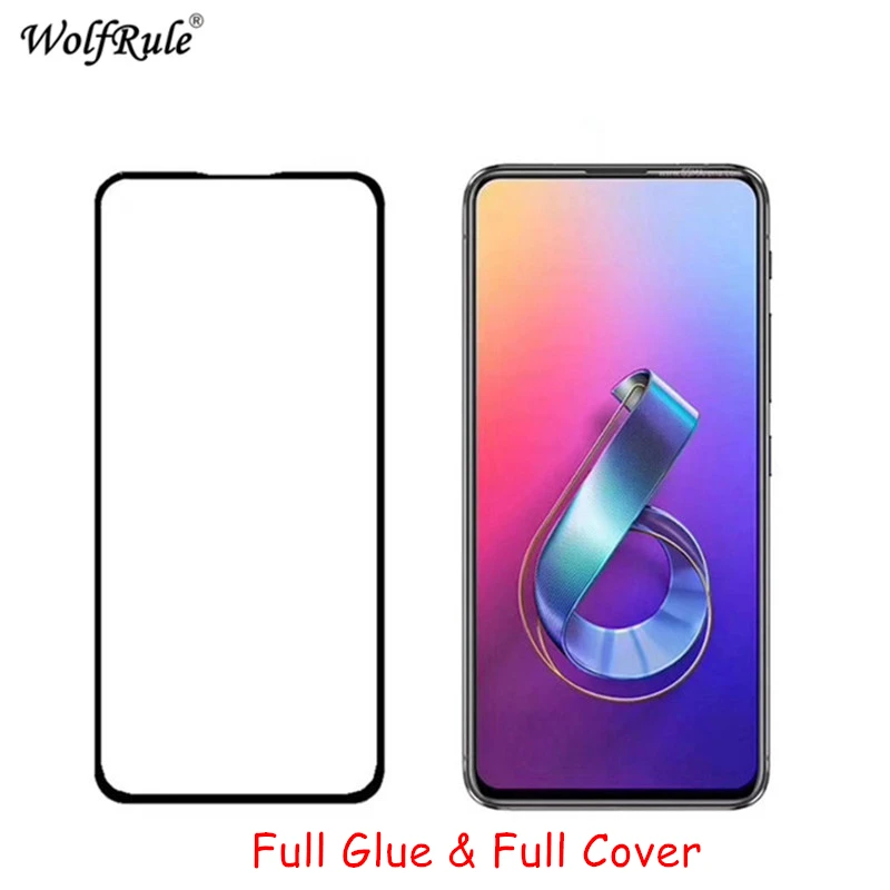 

2pcs LCD Screen Protector Asus Zenfone 6 ZS630KL Full Glue Glass For Asus Zenfone 6Z Full Cover Tempered Glass Zenfone 6 2019 ^