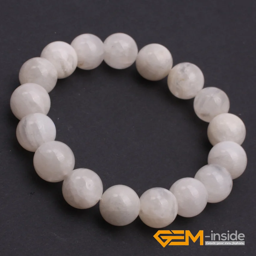 6mm 8mm 10mm 12mm natural moonstone bracelet natural stone bracelet Birthstone of June Symbol of health wealth free shipping 7\