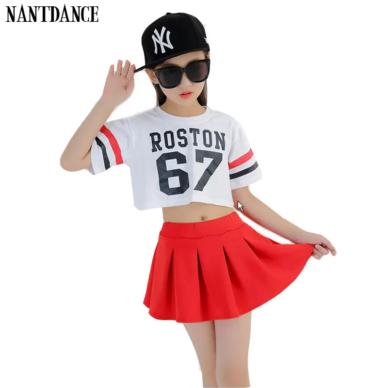 Girl Cheerleader Uniforms For Girls Cheer Team Suits Kid Class Calisthenics Girl Cheerleading Uniforms Children Game Suit