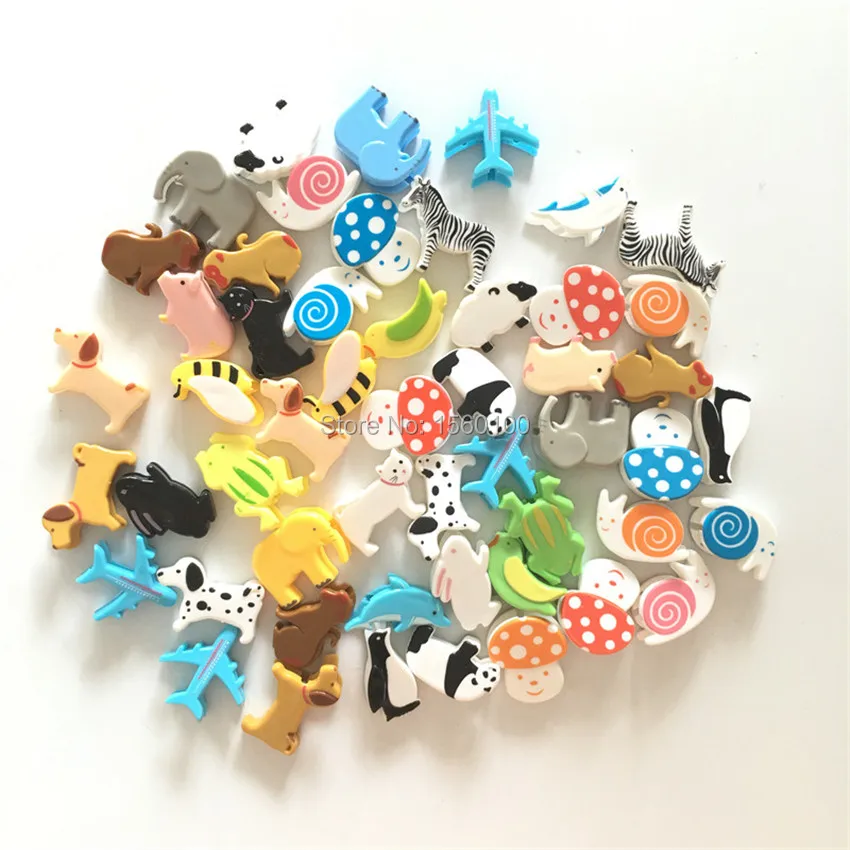 Imagem -04 - Cartoon Gift Clip para Crianças Bonito Animal Photo Clip para Decoração de Festa de Casamento Mini Clipe de Papel Plástico 48 Pcs por Lote Novidade