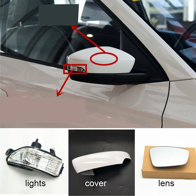 Akcesoria samochodowe do samochodu Skoda Rapid Fabia Lusterko wsteczne Osłona ramki Lampa Szklana soczewka