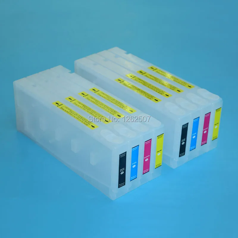 

T5672-T5674 T5678 8Pcs 350ML Refillable Ink Cartridge For Epson Stylus PRO 7400 9400 Large Format Printers With Resettable Chips