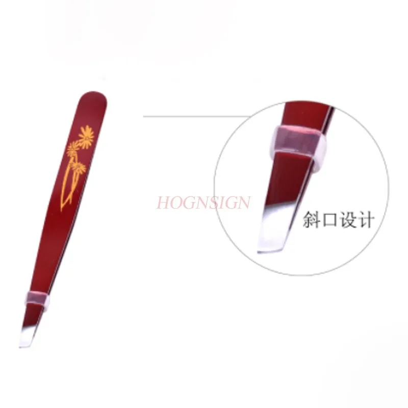 tweezers hair  Makeup Artist Stainless Steel Oblique Eyebrow Tweezer Eyebrows Tweezers Clip Eyelash Curler Hair Clipper Beauty