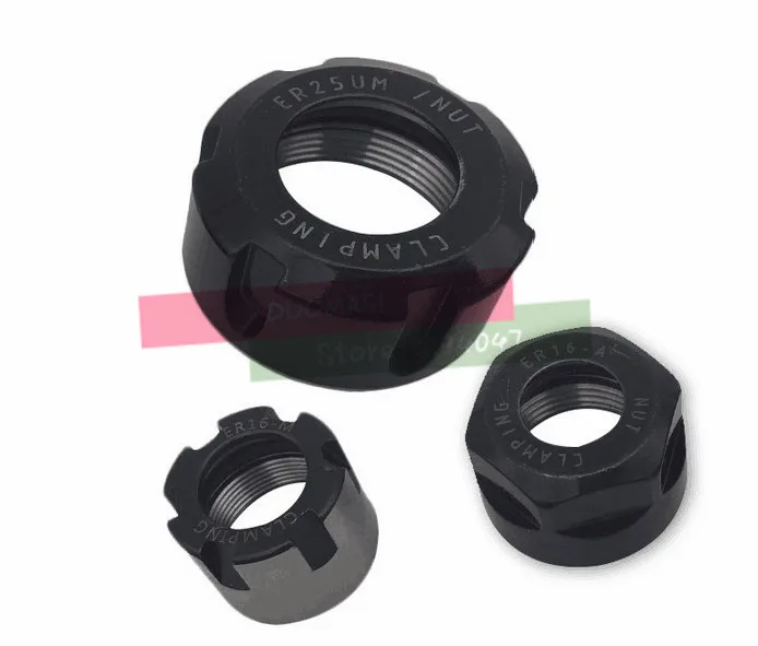 

1PCS New Nut ER8/ER11/ER16/ER20/ER25/ER32/ER40 A/M/UM Type CNC Milling Machine Engraving Lathe Tool Spring Collet Nut