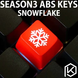 Novelty Shine Through Keycaps ABS Etched, light,Shine-Through snowflake red black oem profile red black