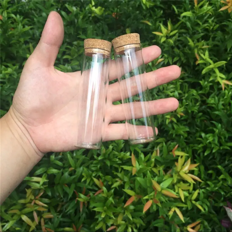 30*100mm 50ml Glass Bottles Vials Jars Test Tube With Cork Stopper Empty Glass Transparent Clear Bottles 24pcs/lot