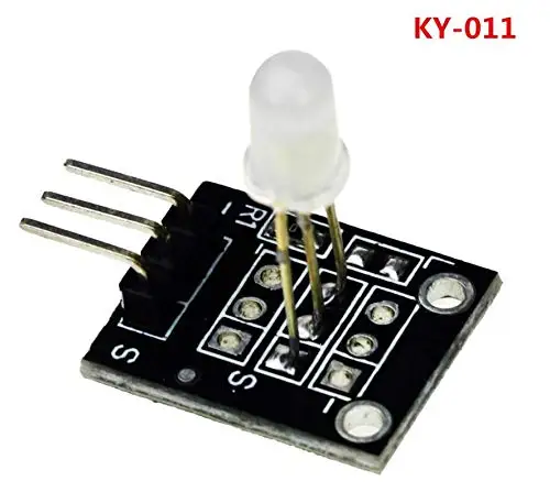 KY-011 5 mét Hai Màu Đỏ và Màu Xanh Lá Cây LED Cảm Biến Phổ Biến Cathode Module cho DIY Starter Kit 2-Màu Sắc KY011