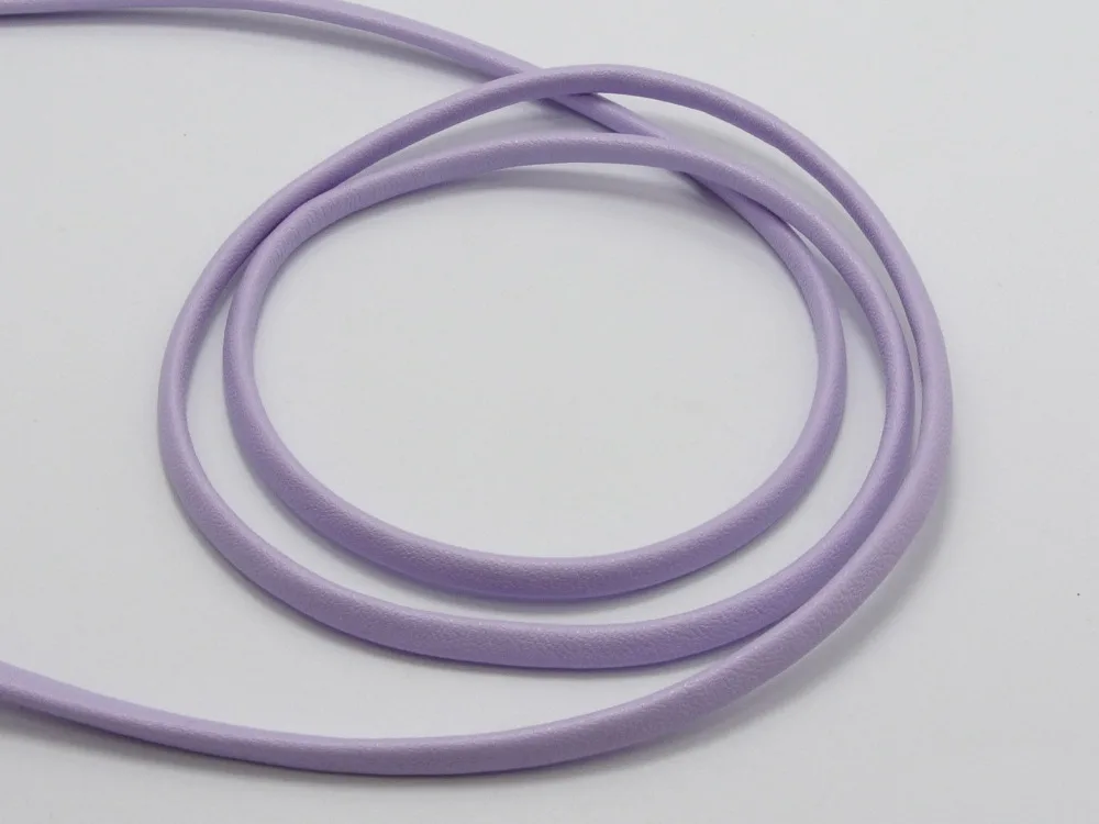 

32.8 Feet Light Purple Flat Soft Synthetic Leather Jewelry Cord 4X2mm