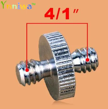

50/100pcs Camera Accessories 1/4" Male to 1/4" Male Threaded Metal Screw Adapter For Camera Tripod Stand DSLR SLR Accessories