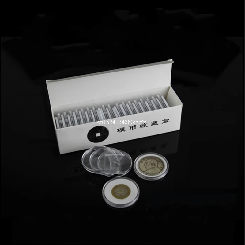 400pcs Clear Coin Capsules Caps Transparent Coincapsules For Coins Protective box