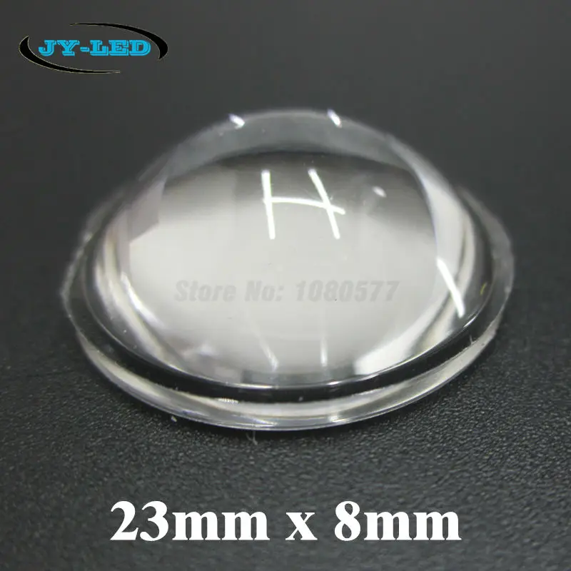 20pcs 23mm*8mm Optical Grade PMMA LED Lenses, 60 Degree Semicircle Convex Power Lens Reflector