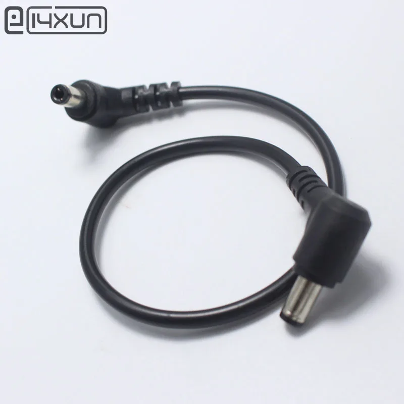 Enchufe de alimentación de CC de 22AWG, conector en forma de L de 5,5x2,5mm/5,5x2,5 macho de 90 en ángulo recto con Cable conector de 30cm, 1 unidad