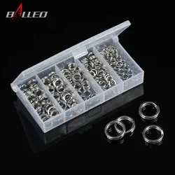 Conector anillo doble de acero inoxidable mejorado para pesca