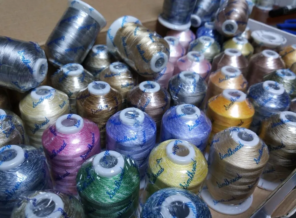 10 Mixed/ variegated colors machine embroidery thread 1000m/cone suitable for most home embroidery machines