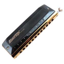 T1248Z Easttop 12 Hole 48 Chromatic Harmonica Brass Comb Alto D Key Armonica Mouth Ogan Professional sound Music Instrumentos