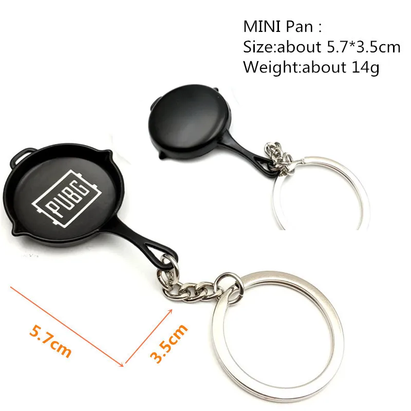 PUBG Keychain Helmet Backpack Pan Alloy Model Key Chain CS GO Weapon Keychains AK47 98K AWM Gun Model Mini Pendant llaveros