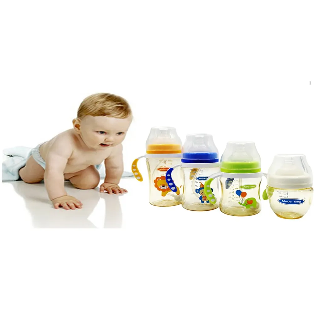 

Original MoDo-king Baby Feeding Bottle PPSU Material Silicone Nipple Drinking Bottle 120/180/240/300ml Capacity