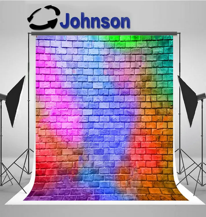 

Colorful color brick Wall Texture backgrounds High quality Computer print party photo backdrop