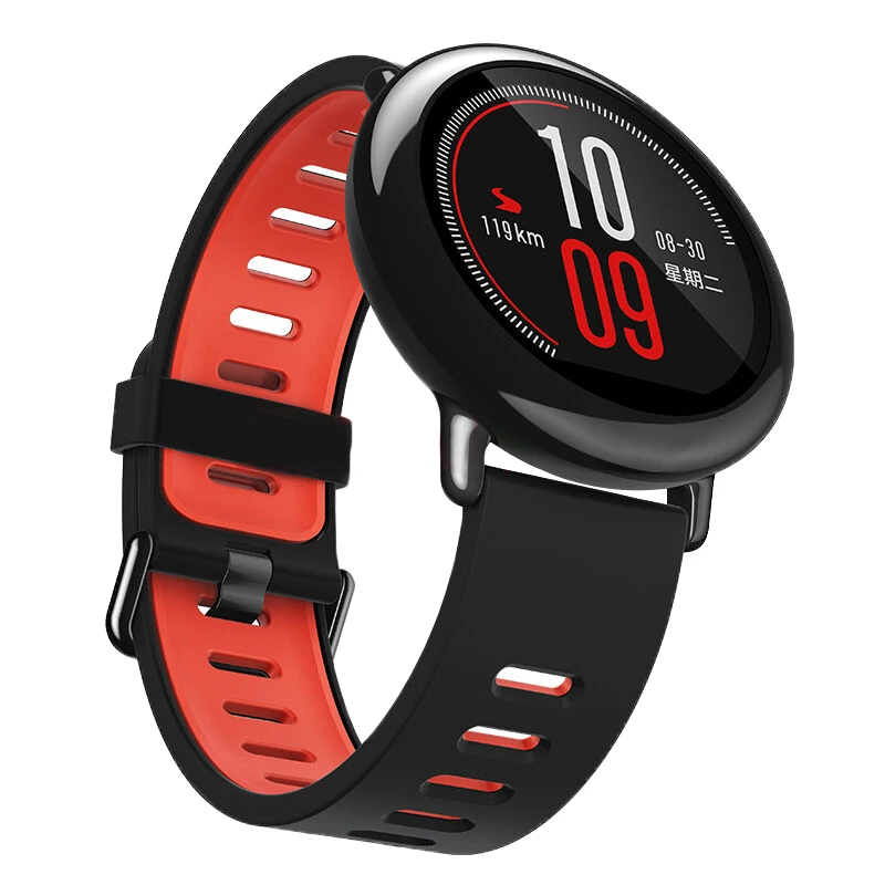 BEHUA 22มม.ซิลิโคนสายคล้องข้อมือสำหรับ Xiaomi Huami Amazfit Stratos Pace 2S 2 3 GTR สมาร์ทนาฬิกาแถบอุปกรณ์เสริม