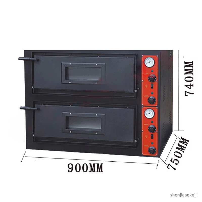 380V Commercial Electric oven2-layers baking maker Multi-function Pizza bread cake baking machine Converyor Pizza oven 8.4KW