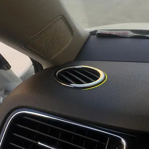 폭스 바겐 vw Jetta MK6 2012-2016 용 2 개/대 자동차 스타일링 자동차 에어컨 콘센트 에어 벤트 장식 트림 링 스티커