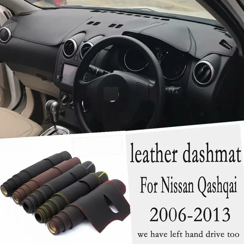 Dla Nissan Qashqai Dualis J10 2006 2007 2008 2009 2010 2013 skóra Dashmat pokrywa deski rozdzielczej Pad mata na deskę rozdzielczą dywan Car Styling