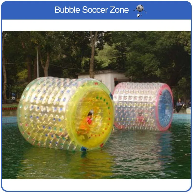 Inflatable Rolling Barrel 2.4*2.2m Zorb Roller Ball Inflatable Water WalkerZorbing Runner Come With a Pump