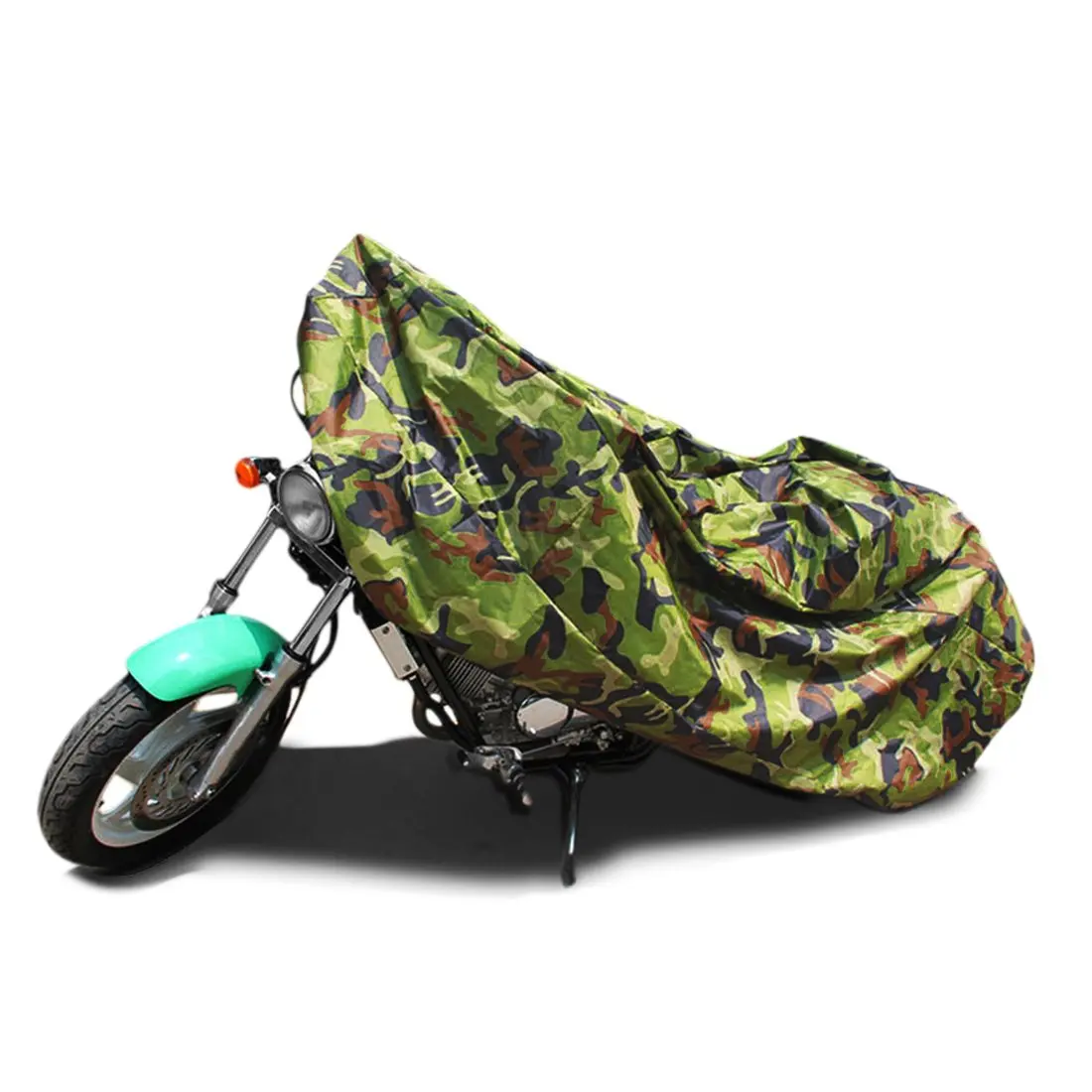 X Autohaux L XL XXL XXXL 190T Scooter Motorcycle Cover Camouflage Outdoor Dust UV Rainproof With Professional Windproof Strap