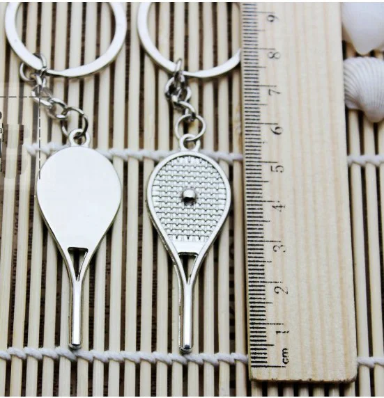 Tennis bag Pendant alloy mini tennis racquet key ring small Ornaments sport keychain fans souvenirs key chain gifts