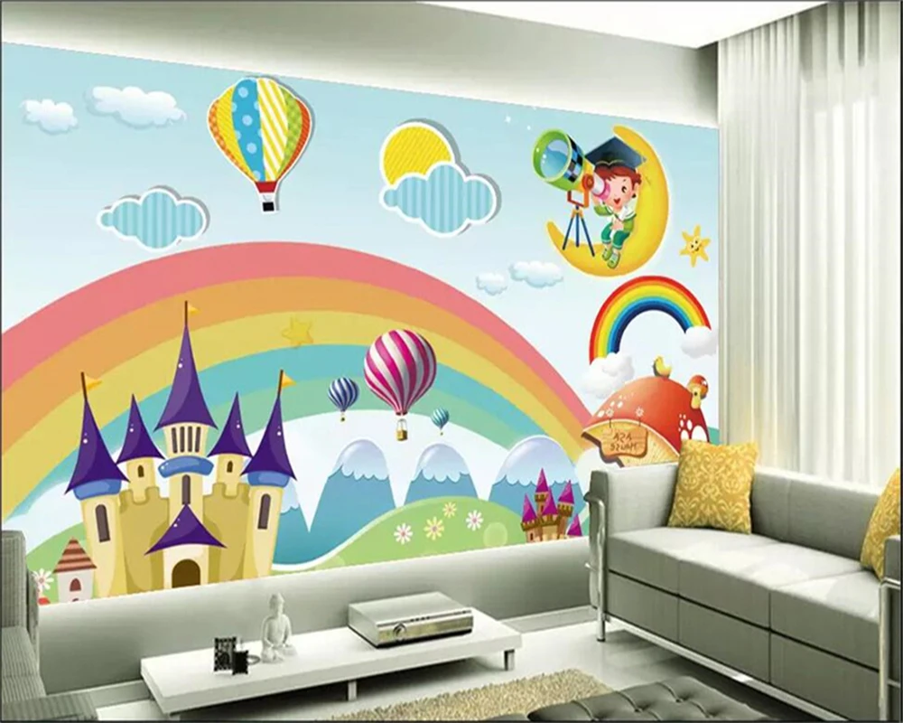 

Decorative wallpaper Cartoon Background Wall of Rainbow Castle