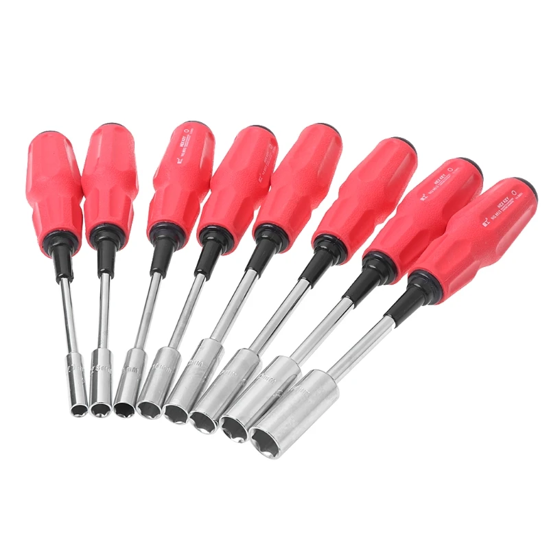 New quality Hollow-Shaft Nut Driver Hex Bit Socket Key Wrench Screwdriver Hand Tool 7-14mm