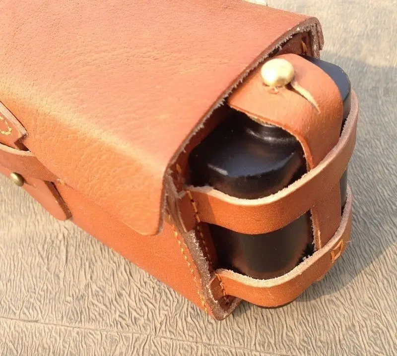 WWII WW2 Imperial Japanese Japan Arisaka Type 38 Leather Ammo POUCH WITH OIL Box
