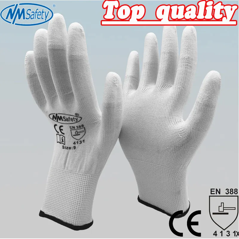 

NMSAFETY PU ESD Work Gloves Nylon PU Gloves ESD Working Gloves PU Anti Static Work Gloves