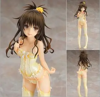 NEW hot 24cm To Love Ru Darkness Yuuki Mikan Wedding dress underwear Action figure toys collection doll Christmas gift no box