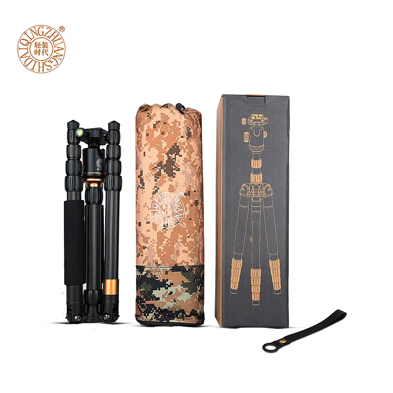 NEW QZSD Q990C chuyên nghiệp sợi carbon chân máy monopod bóng Head Kit cho DSLR Camera/Portable du lịch tripod máy ảnh đứng