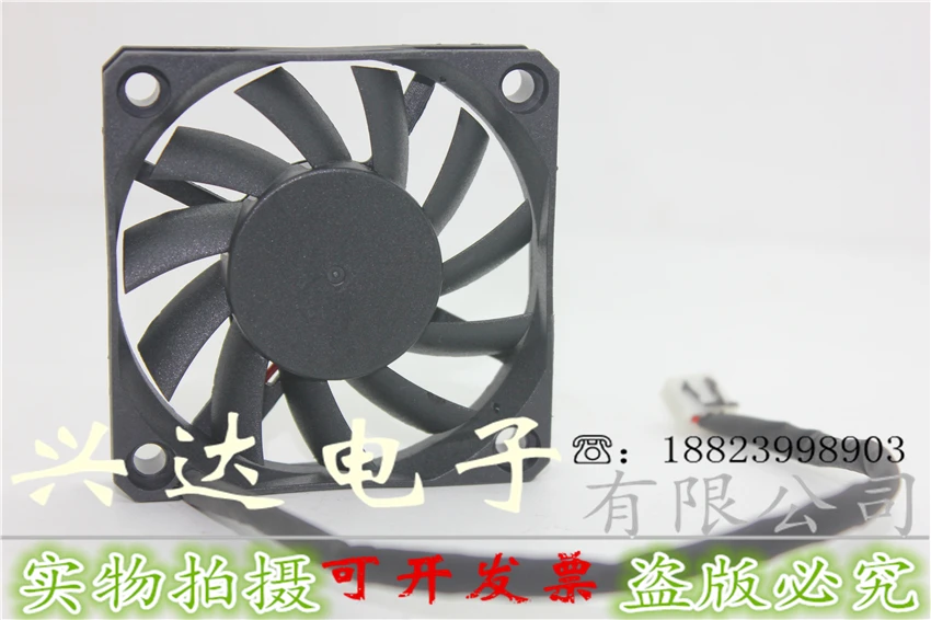 DC 6010 6 cm double ball DC12V 0.13A large air volume ultra-thin fan three-line silent fan