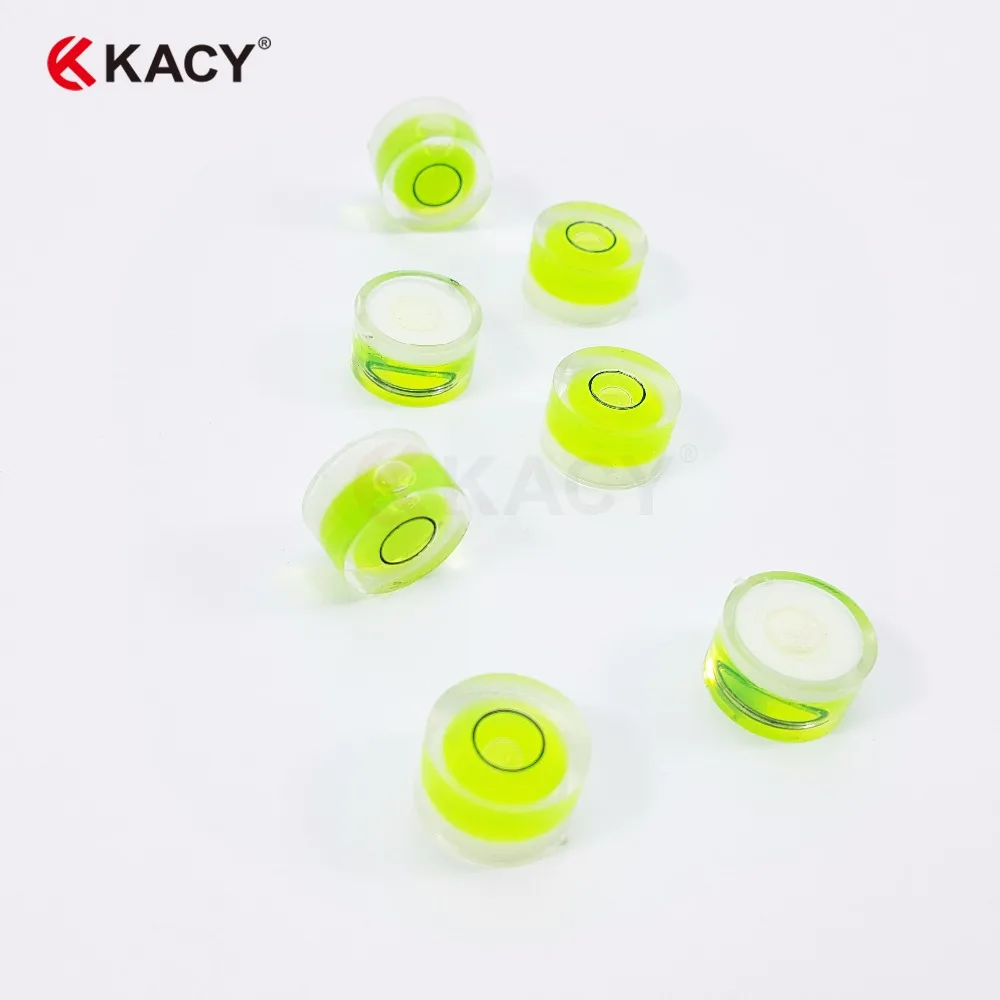 KACY 5pcs/lot 10x6mm transparent Green Color Bubble level Round Level Bubble Accessories for Measuring Instrument