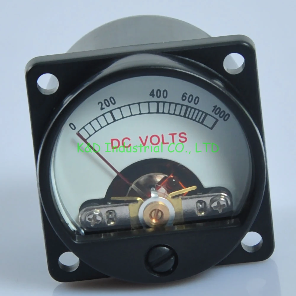 1 cái 1000 v DC Bảng Điều Chỉnh Meter Ánh Sáng Ấm Áp Ống Khuếch Đại Volt Điện Áp Vôn Kế 300B Ổ Cắm