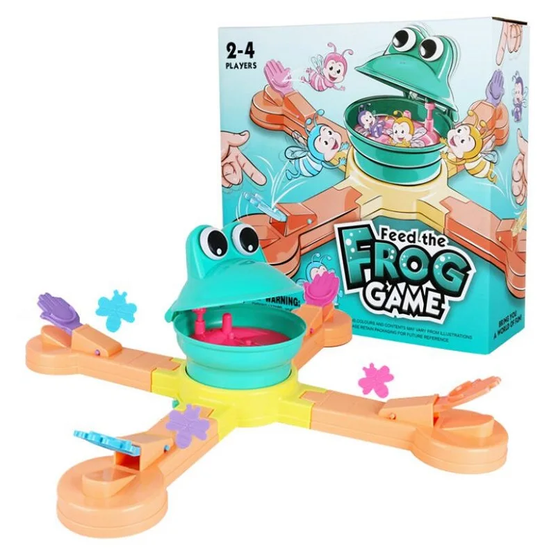 Funny Feeding frogs to eat biscuits, children\'s manual, educational toys, electric toys Family Party Game