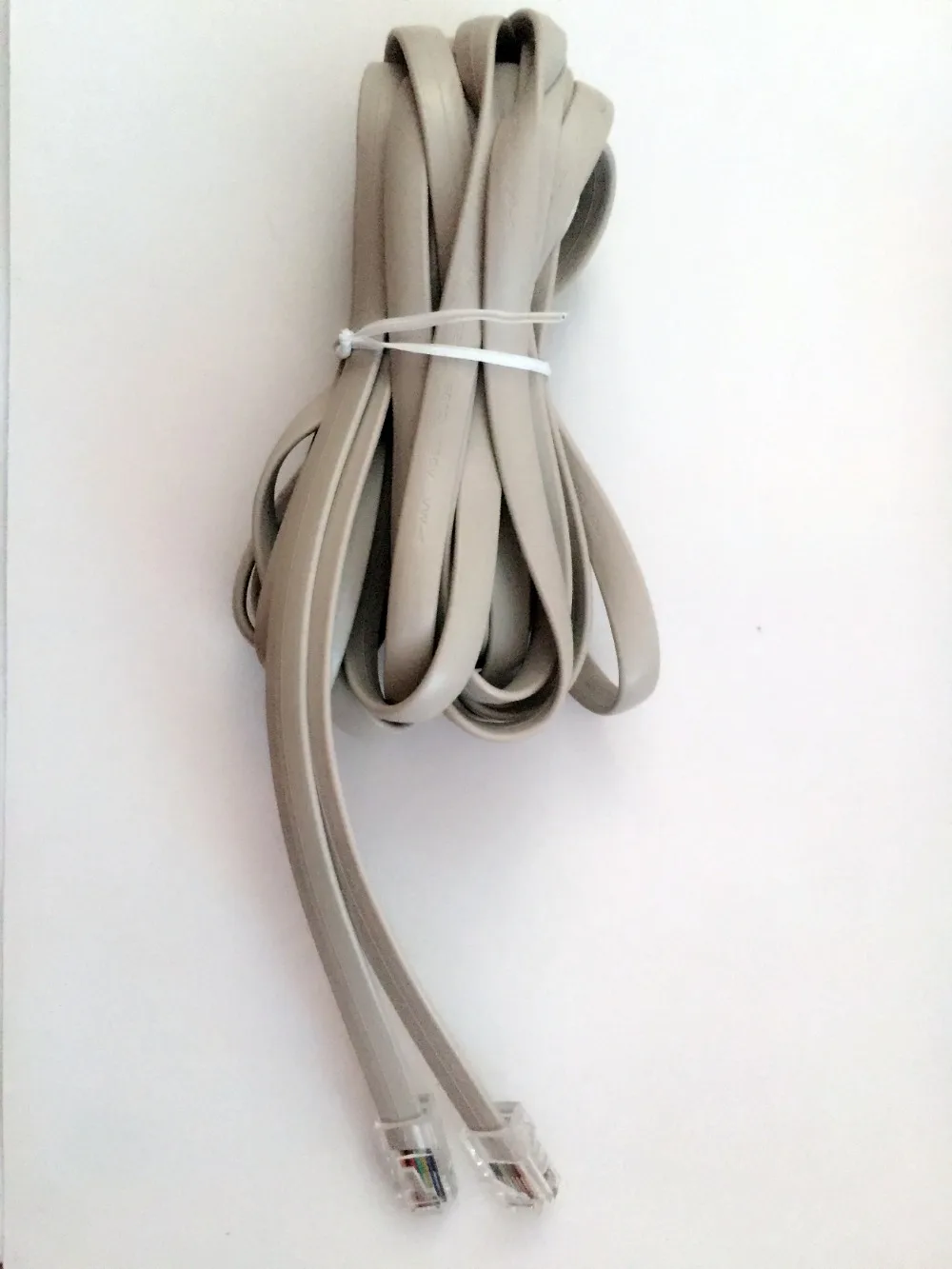 스토리지 clearace 15ft 플라스틱 4p4c rj11 m/m 라운드 전화 케이블 코드 4.6 m 중국에서 만든