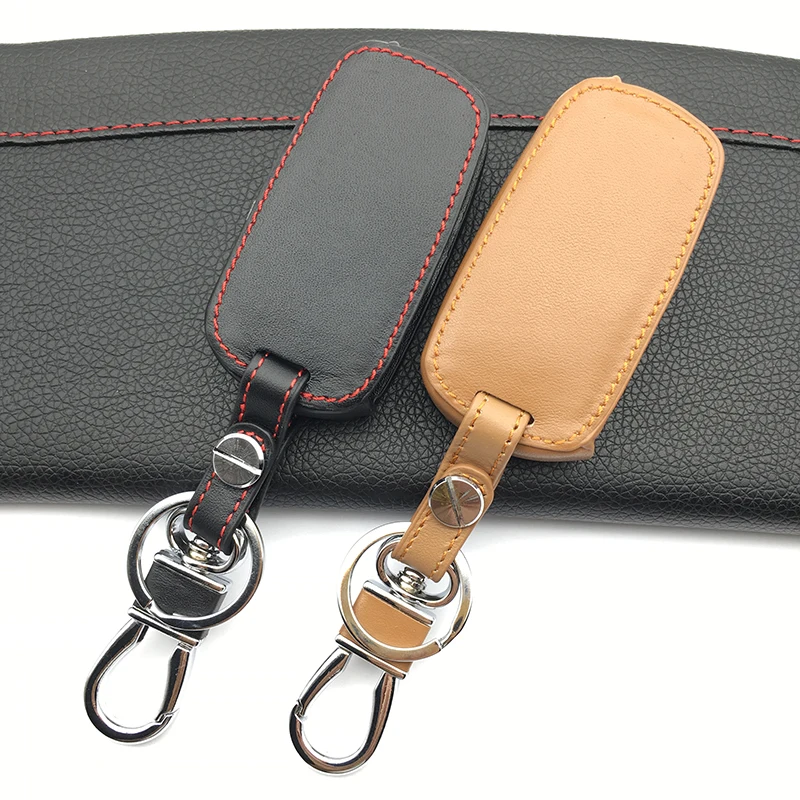 Latest Top Layer Leather Key Case For Honda Accord City Civic Crv Element Fit Hrv Odyssey Crider Jed 3 Buttons Accessories