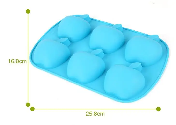 Baking Accessories Kitchen Bakeware Supplies Apple Ice Cube Silicone Mould Cake Molds Decorative Confeitaria Bolo E386