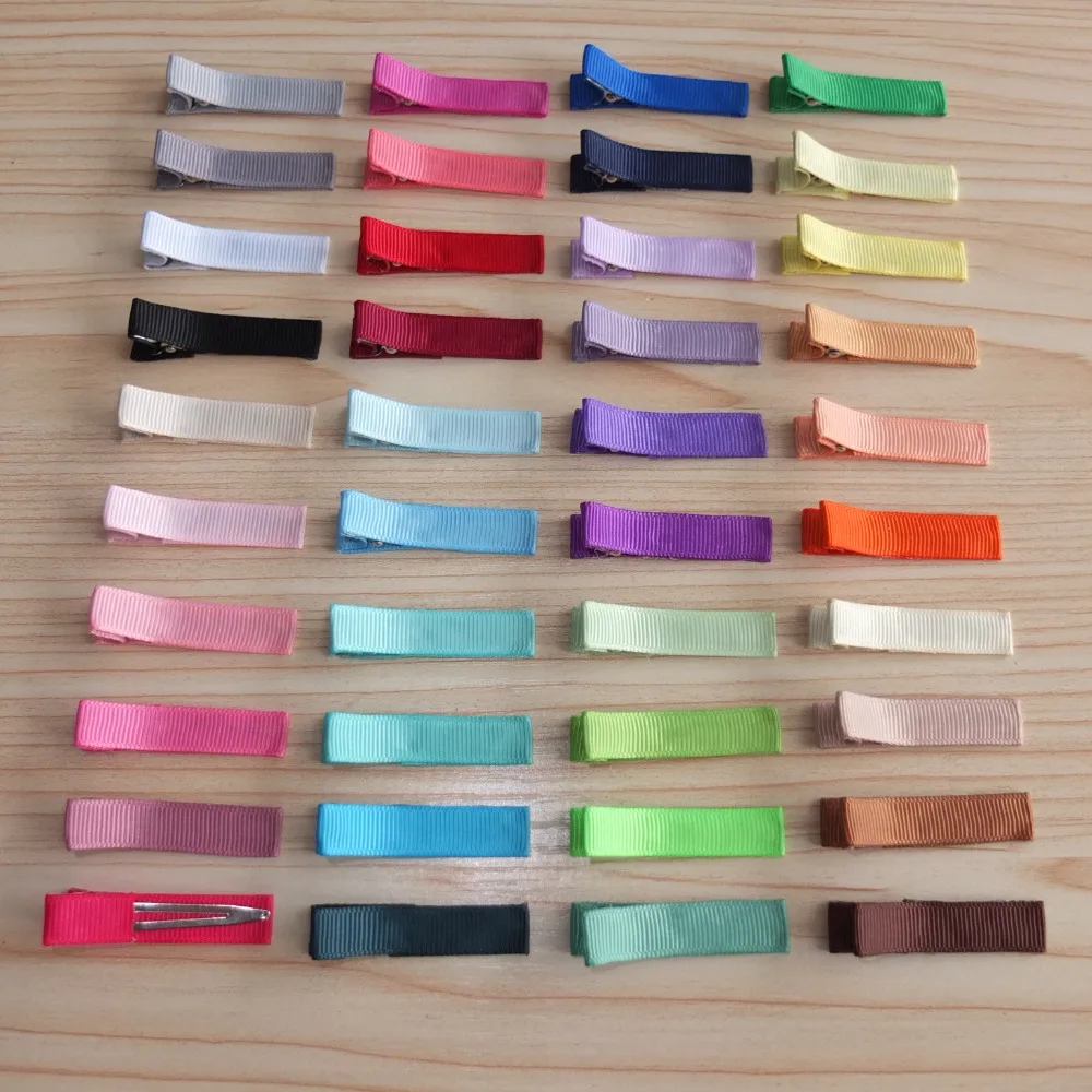 200 pcs Wholesale Alligator Hair Clips Lined Clips Hair barrettes Hairpins Baby girls Hair bow Making Supplies